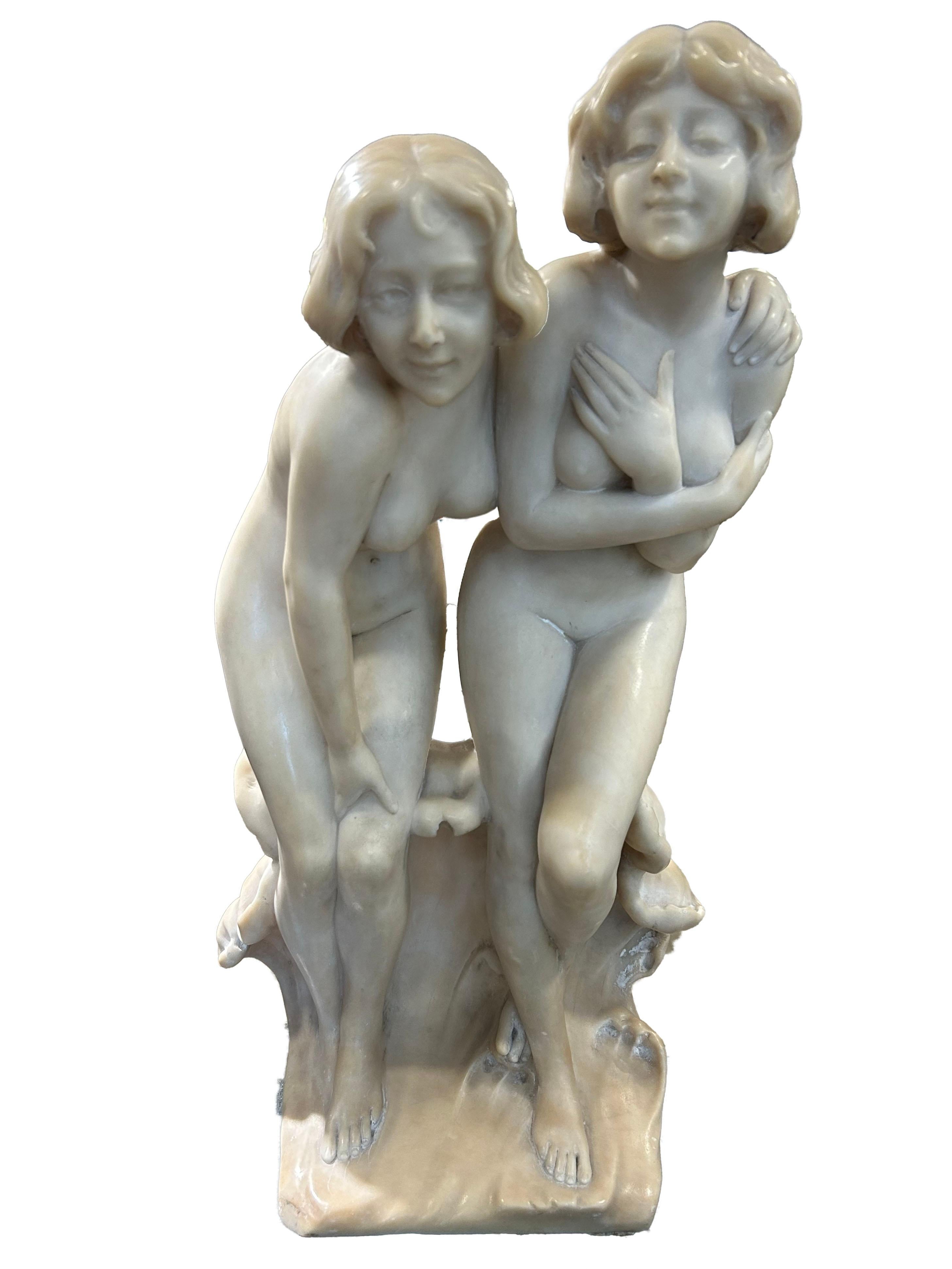 Art Nouveau Scultura in marmo 