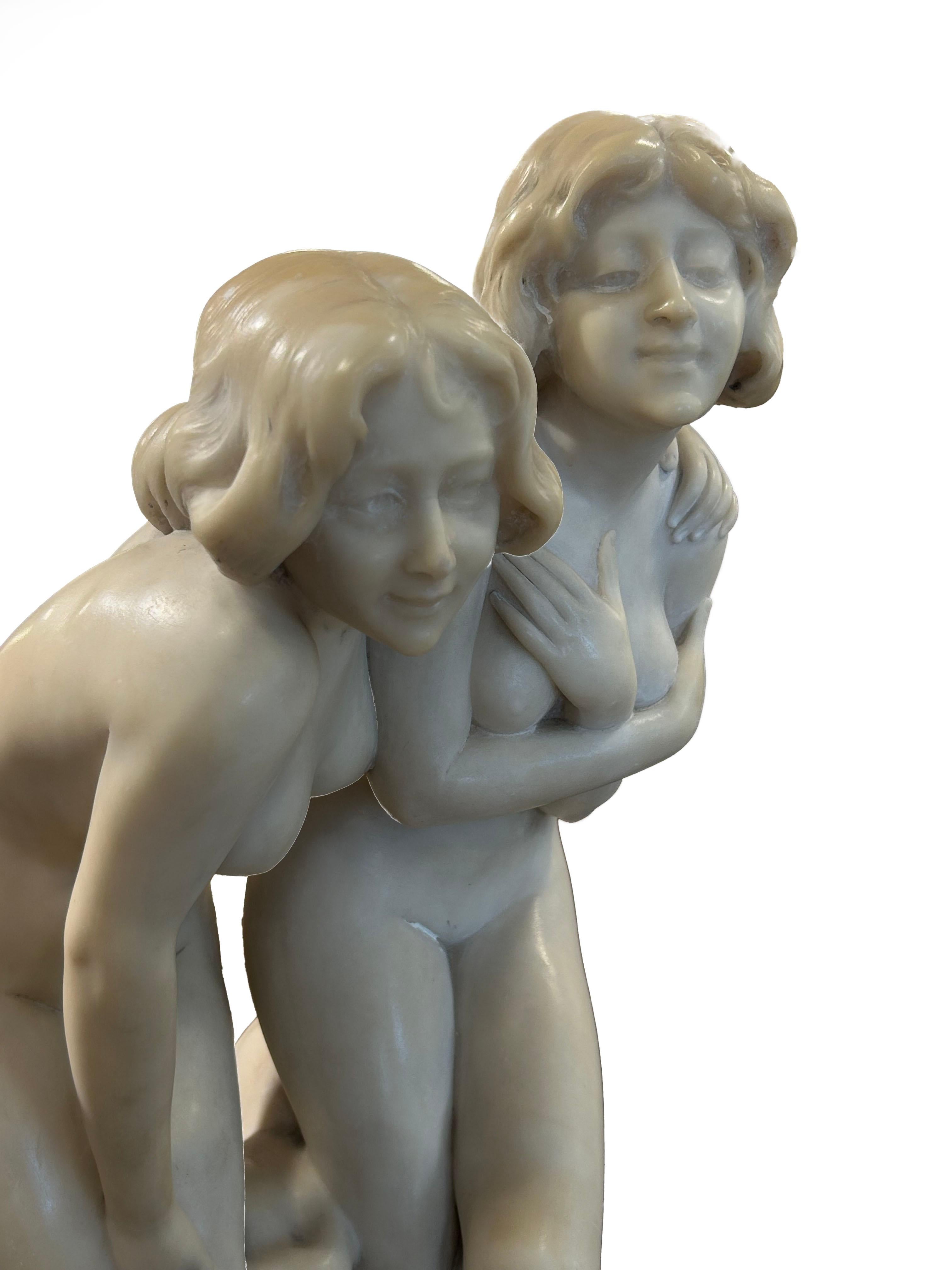 Fatto a mano Scultura in marmo 