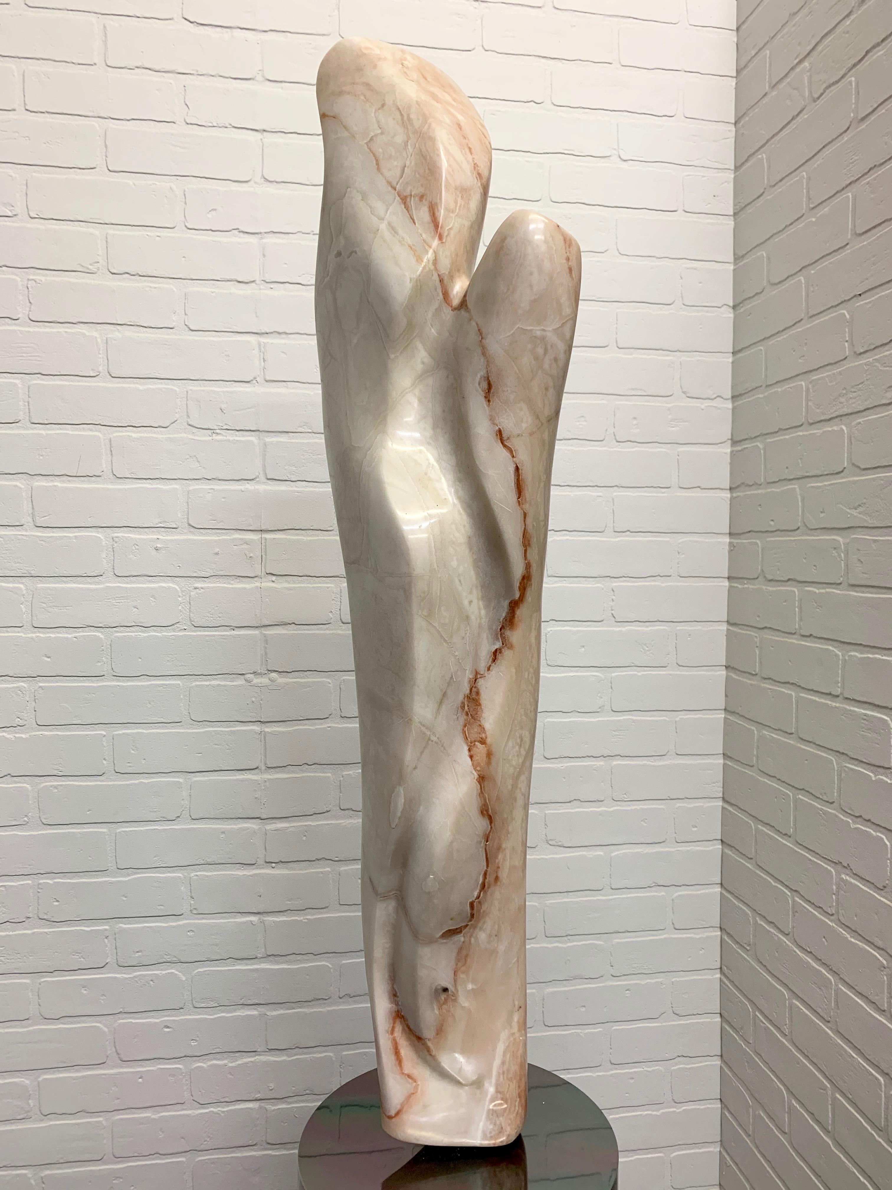 Stainless Steel Marble Sculpture Titled 