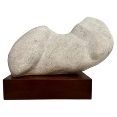 Marble Semi-Abstract Nude on Stand, USA c 1970s