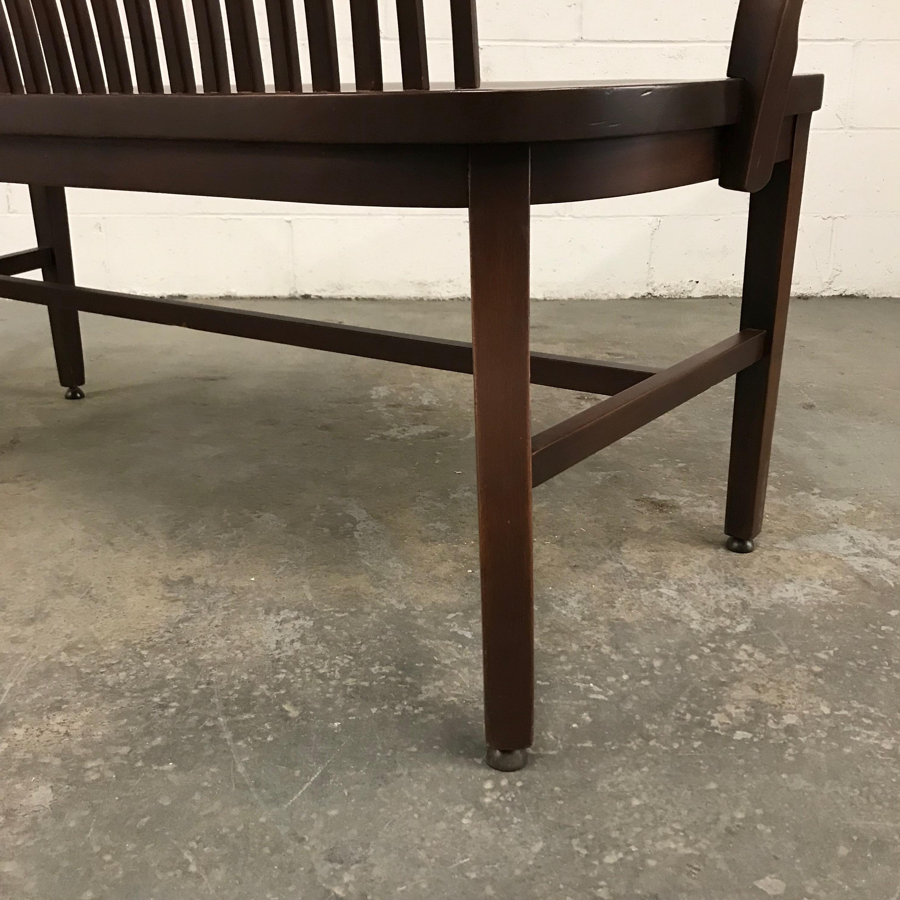 20th Century Marble & Shattuck Mahogany Bank of England Bench