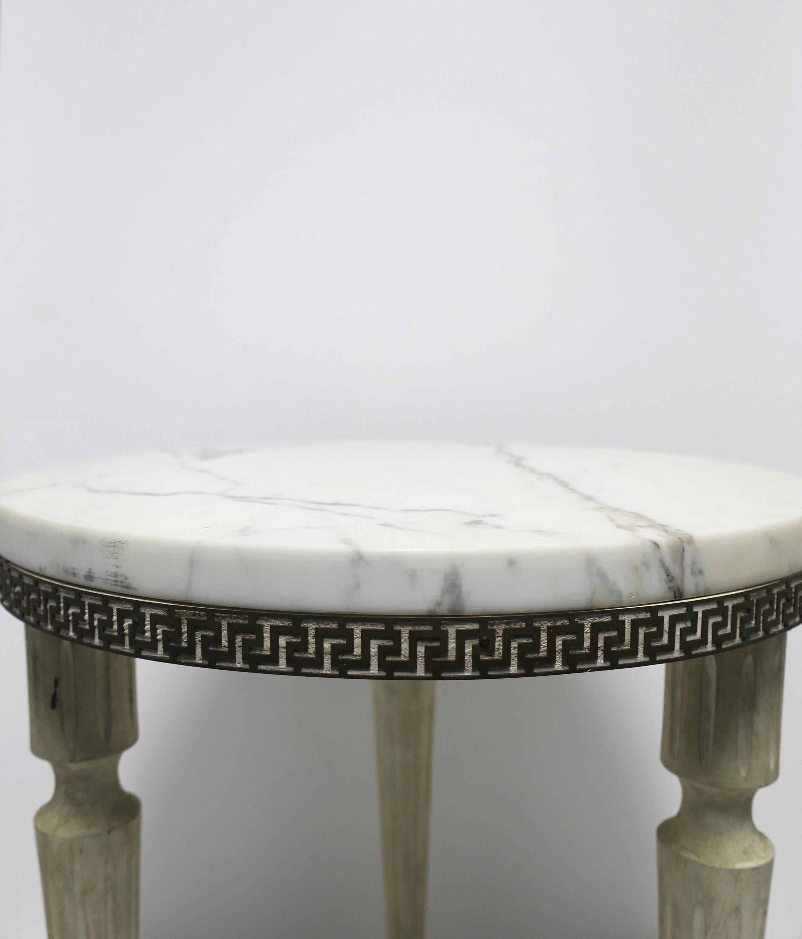 Marble Side Drinks Table in the Neoclassical Style For Sale 9