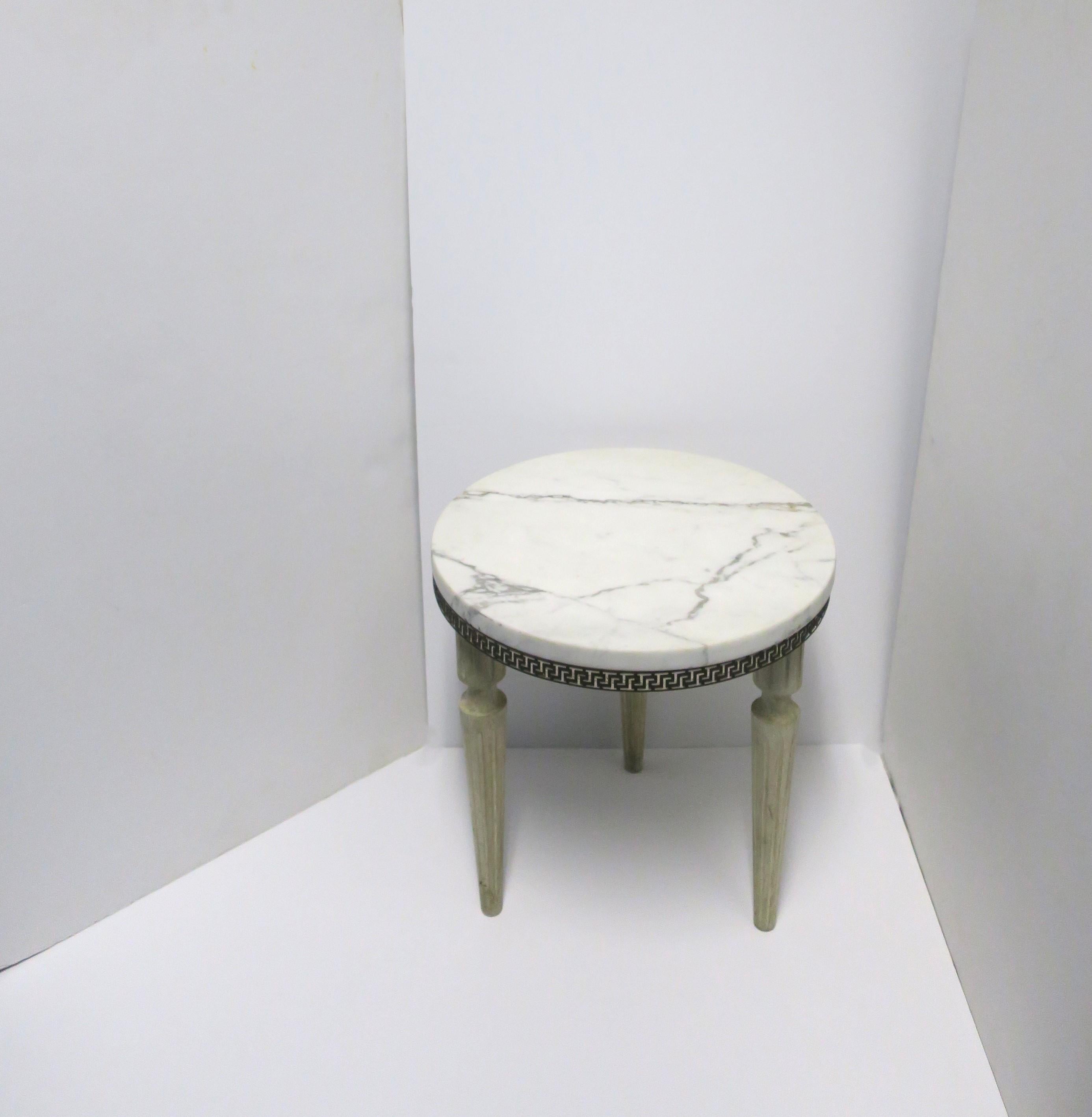 20th Century Marble Side Drinks Table in the Neoclassical Style For Sale