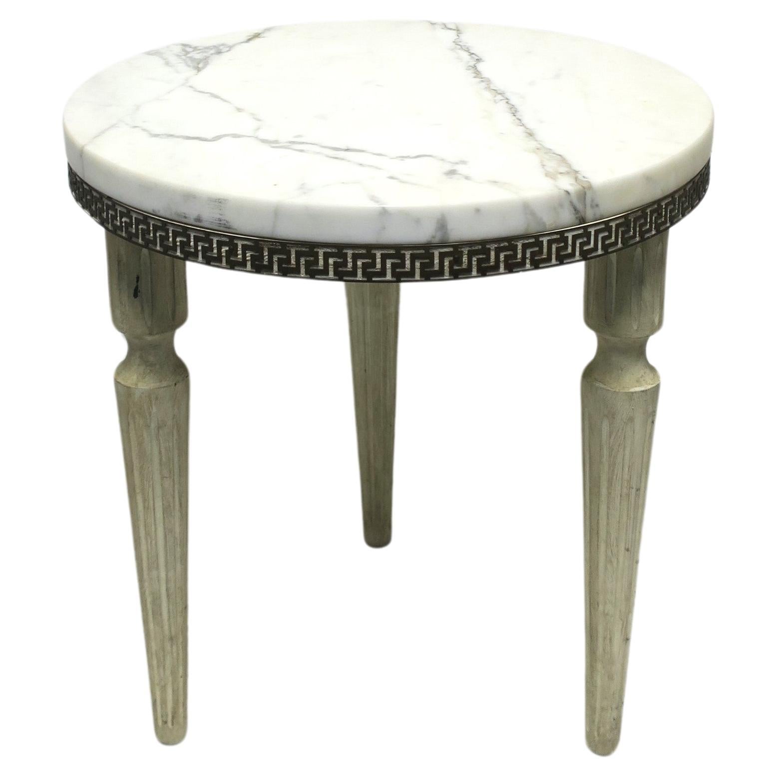 Marble Side Drinks Table in the Neoclassical Style For Sale