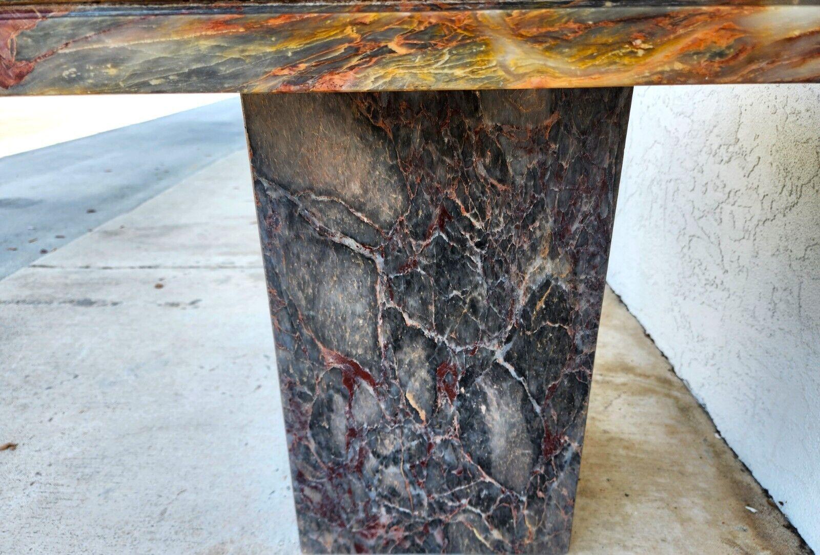 Marble Side End Accent Table Boho Vintage For Sale 5