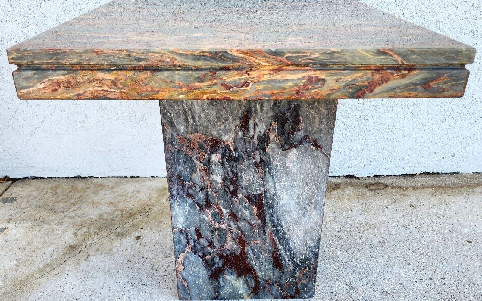 Mid-Century Modern Marble Side End Accent Table Boho Vintage For Sale