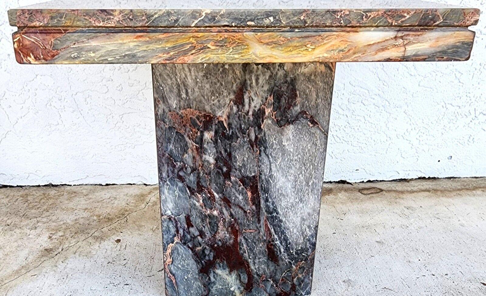Marble Side End Accent Table Boho Vintage For Sale 3