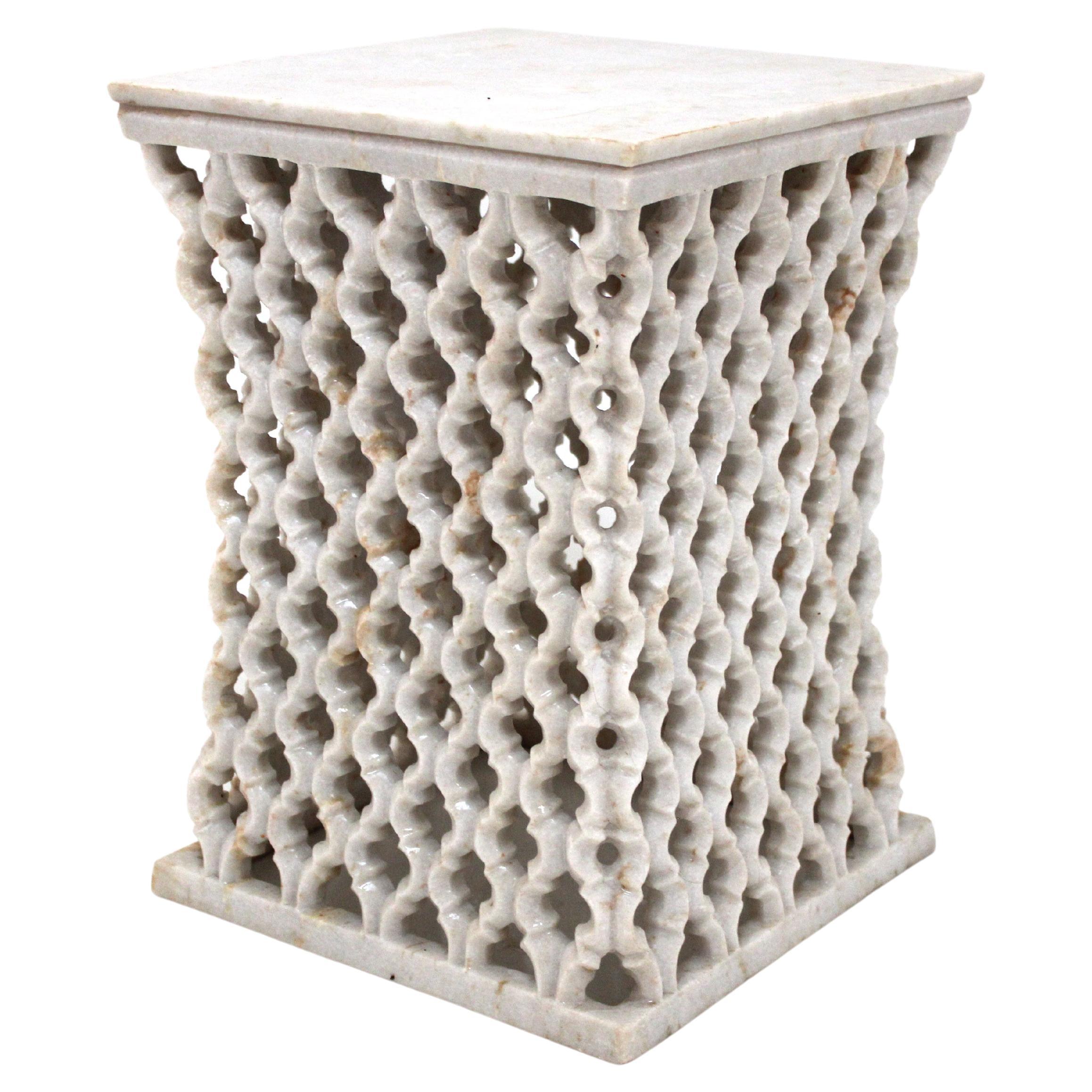 Marble Side Table by Paul Mathieu for Stephanie Odegard For Sale