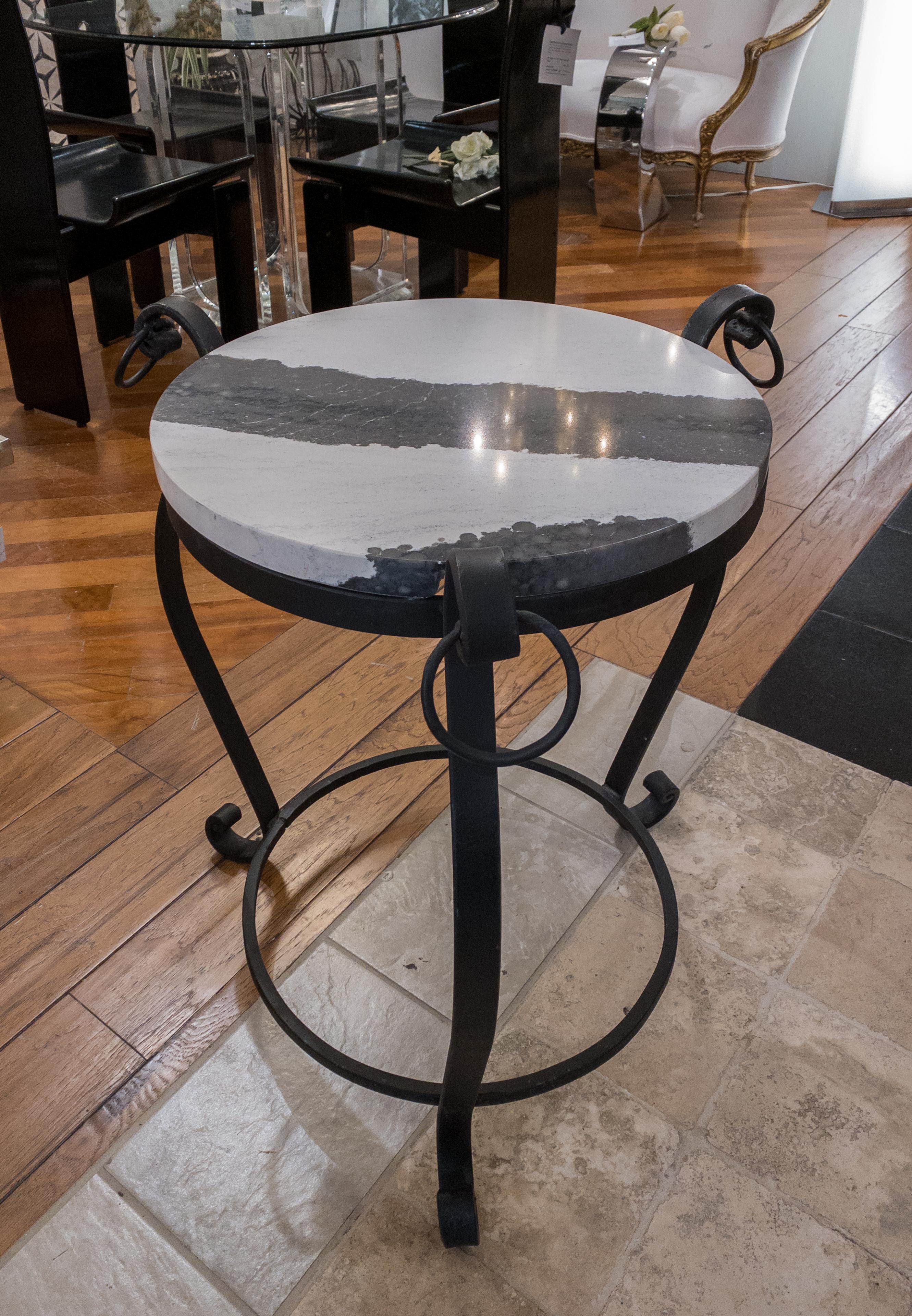 American Marble Side Table For Sale