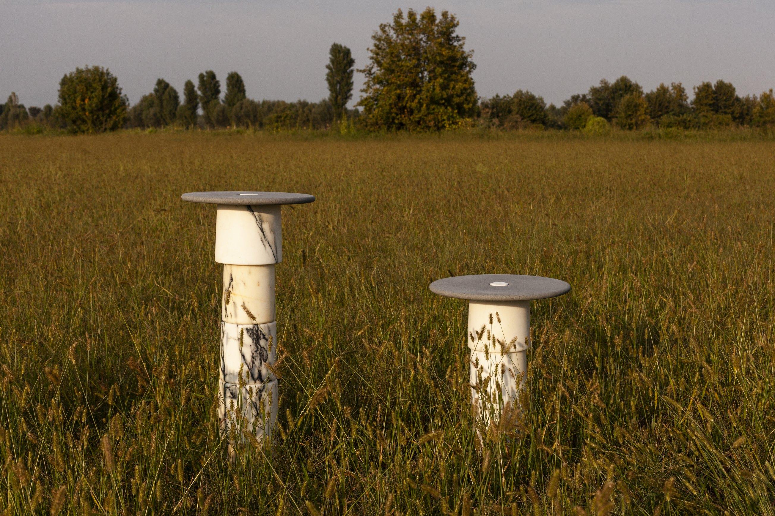 Contemporary Marble Side Table Set by Samuele Brianza