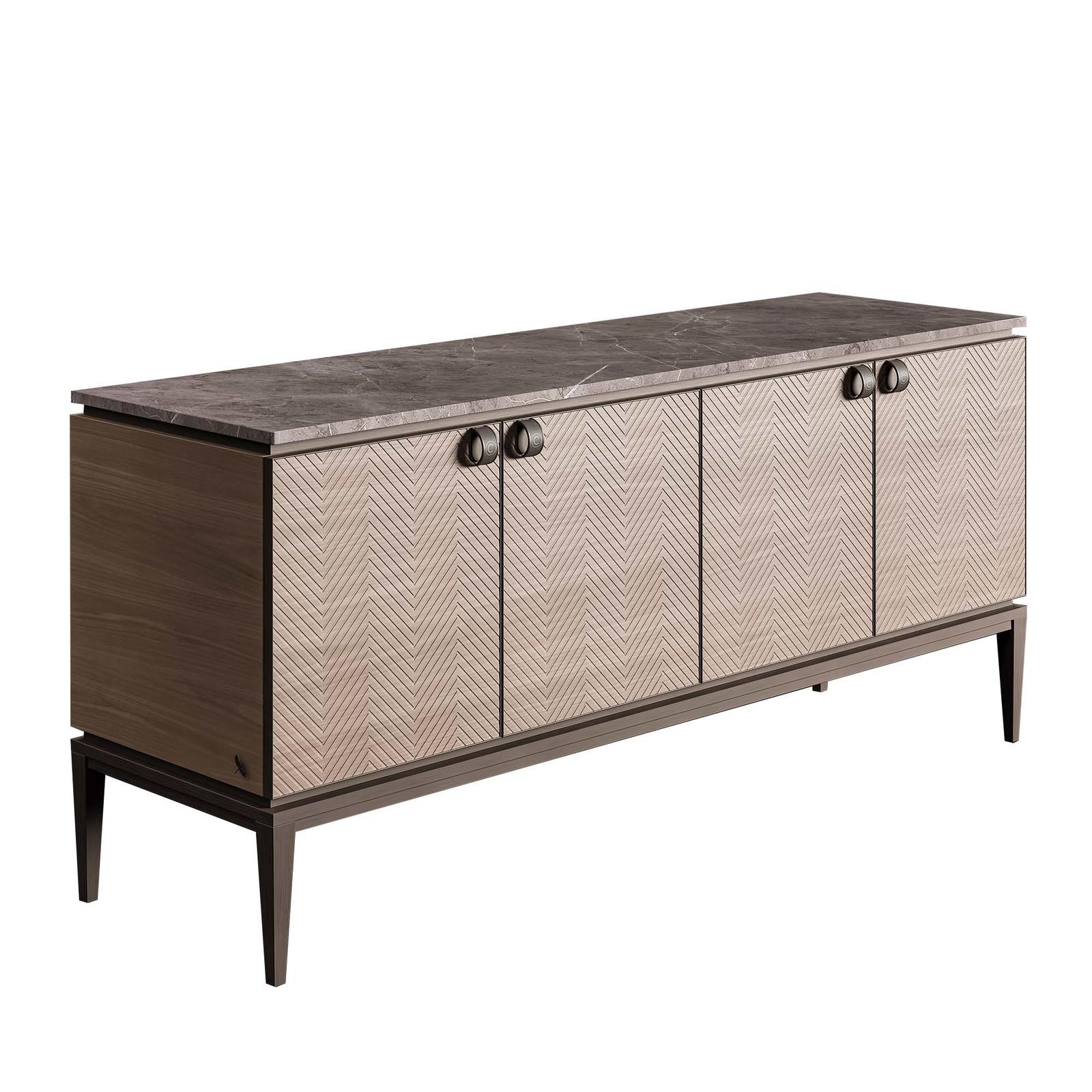 Credenza in marmo con impiallacciatura incisa In condizioni Nuovo in vendita a Milan, IT