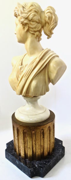 Marble Simulated Bust of "Artemis", Greece, circa 1950s