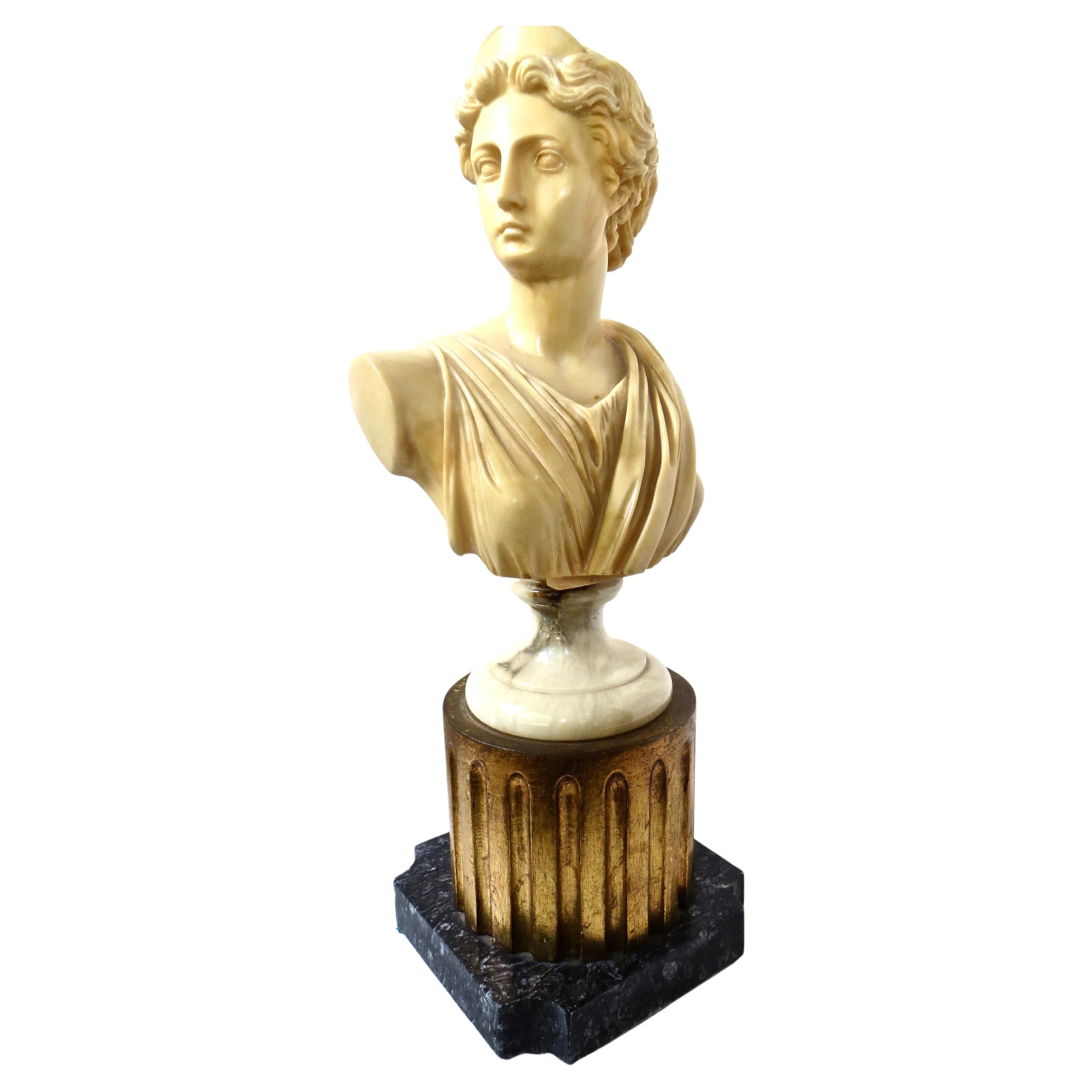 Marble Simulated Bust of "Artemis", Greece, circa 1950s