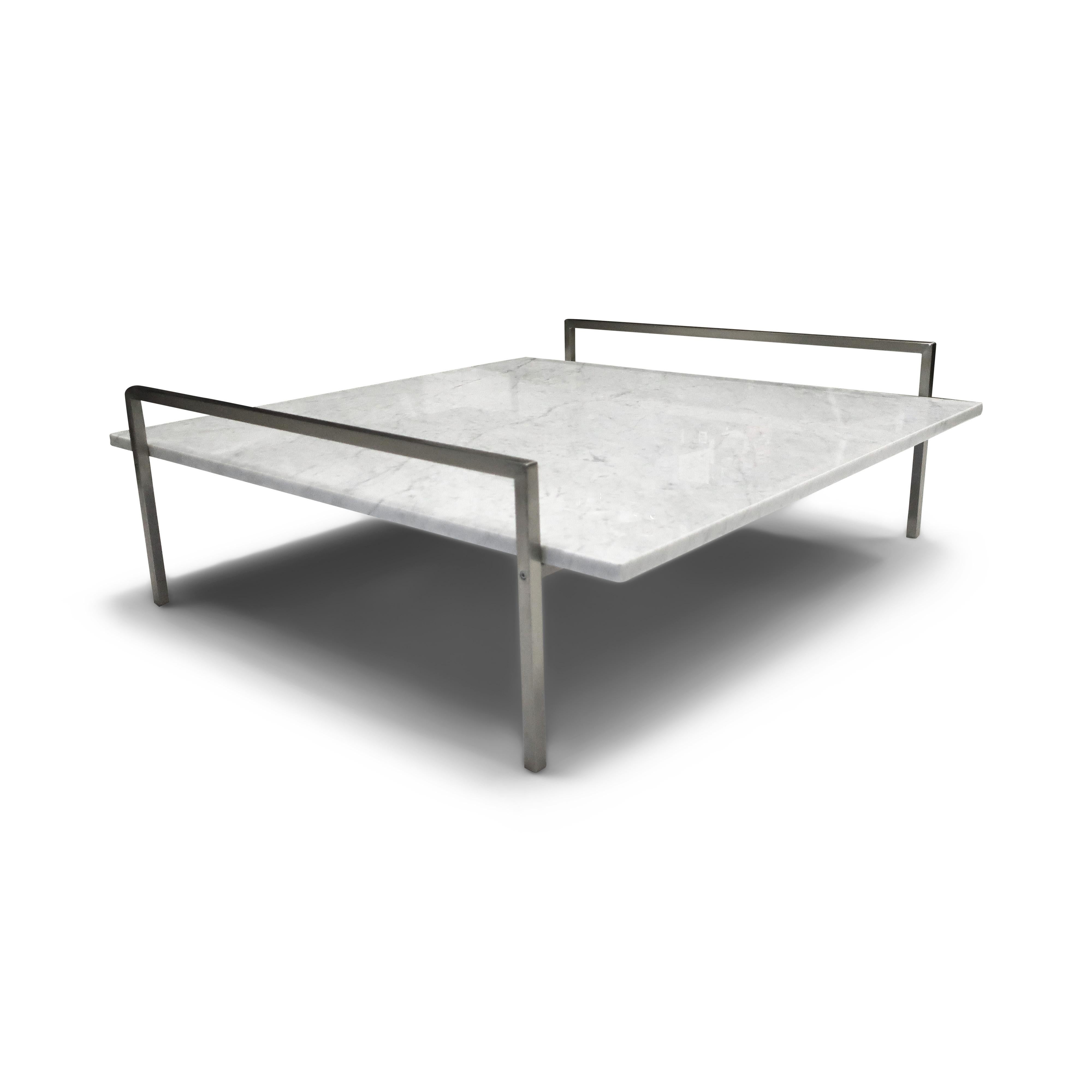 Metal Marble Skinny Coffee Table by Prospero Rasulo for Zanotta For Sale