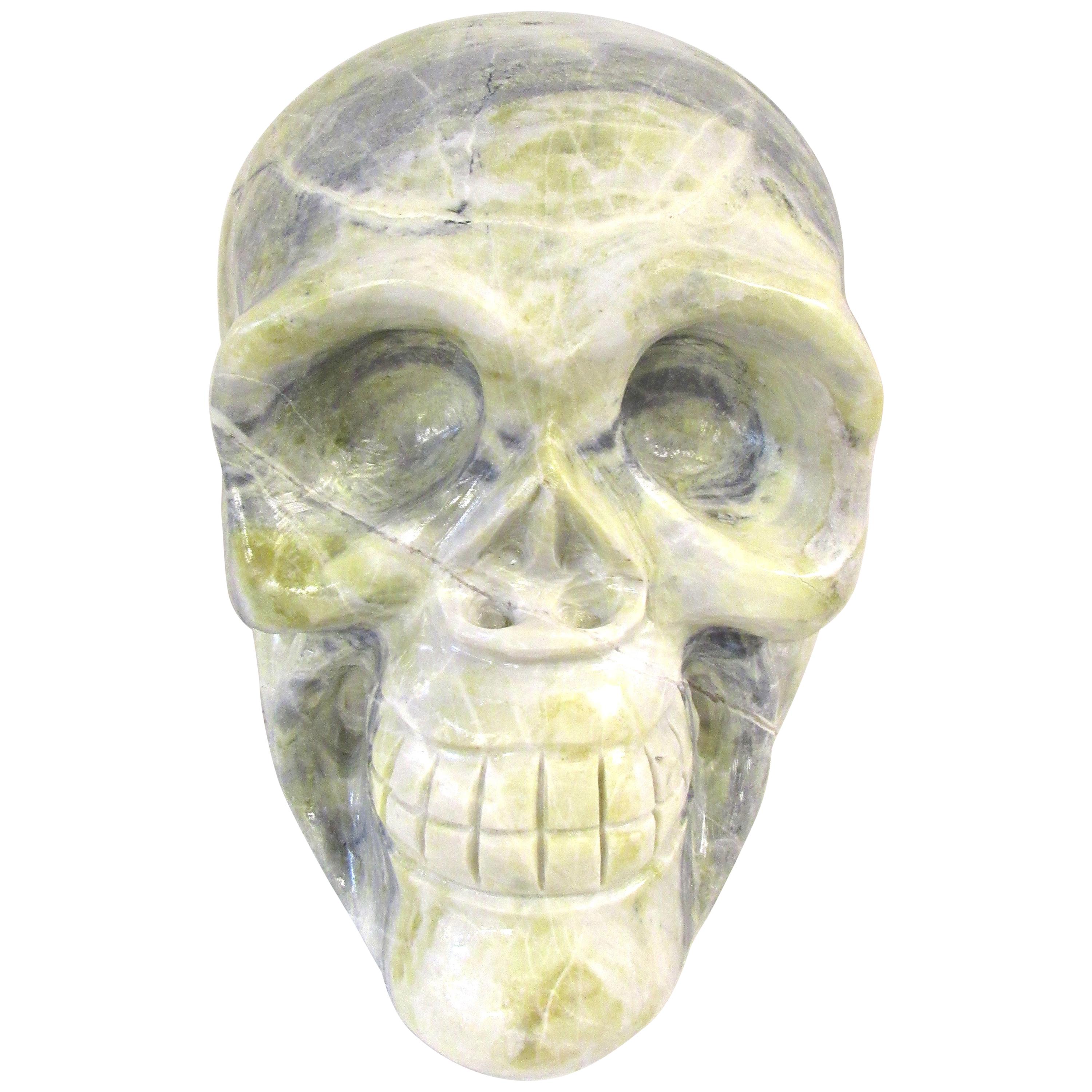 Marble Skull Sculpture