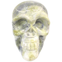 Vintage Marble Skull Sculpture