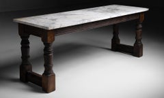 Marble Slab Bakery Table, France circa 1880