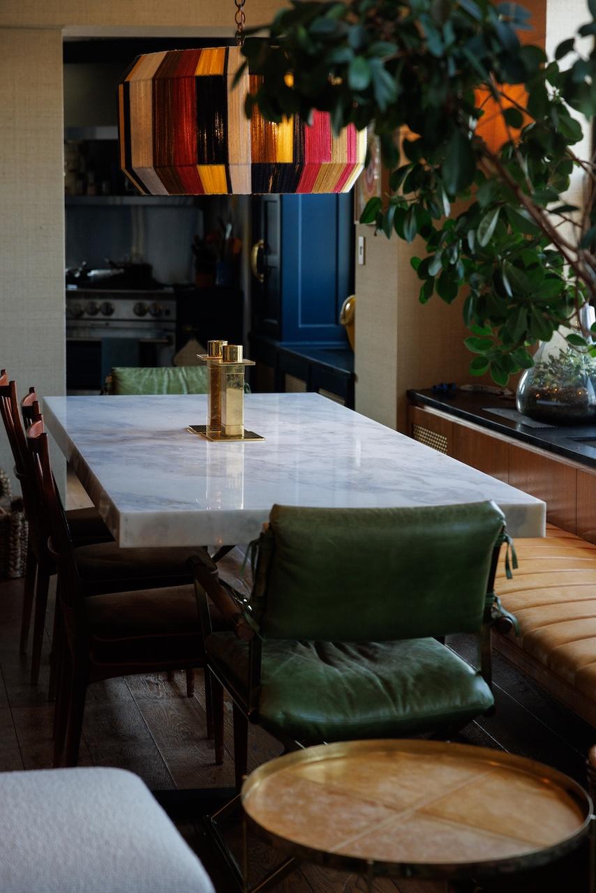 Consort Home Marble Dining Table, from ANDY COHEN'S Personal Collection In Fair Condition In Long Island City, NY
