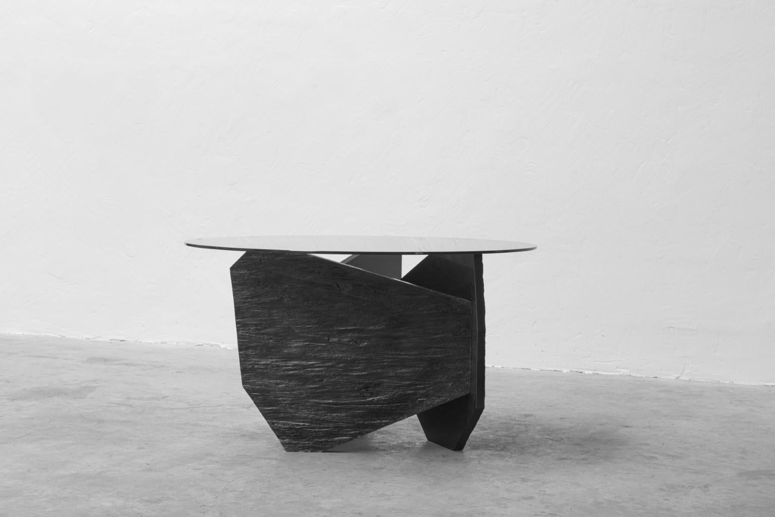 Marble Slate Dining Table Signed by Frederic Saulou For Sale 9