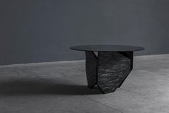 Marble Slate Dining Table Signed by Frederic Saulou