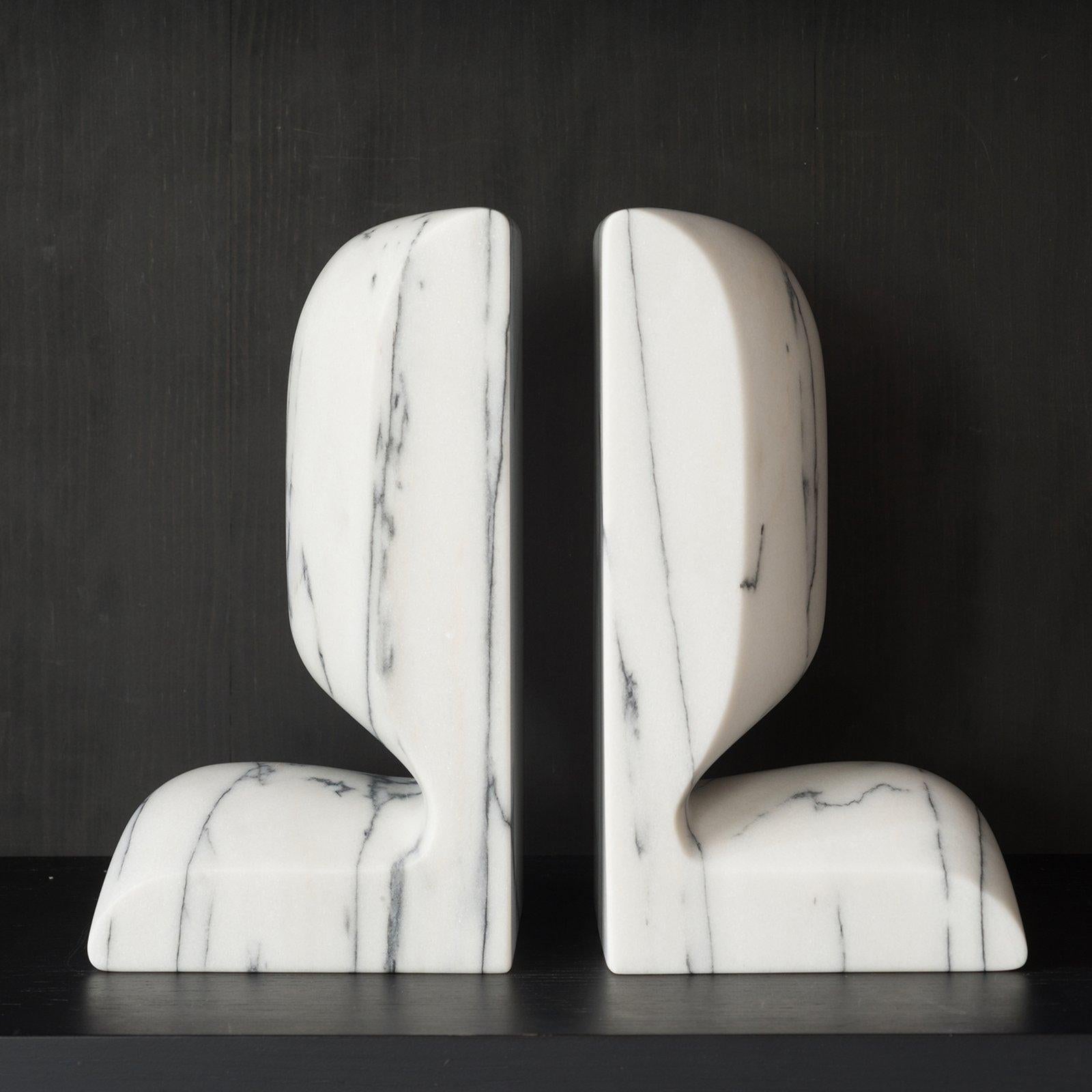 Contemporary Marble 'Slo' Book Ends by Christophe Delcourt by Collection Particulière