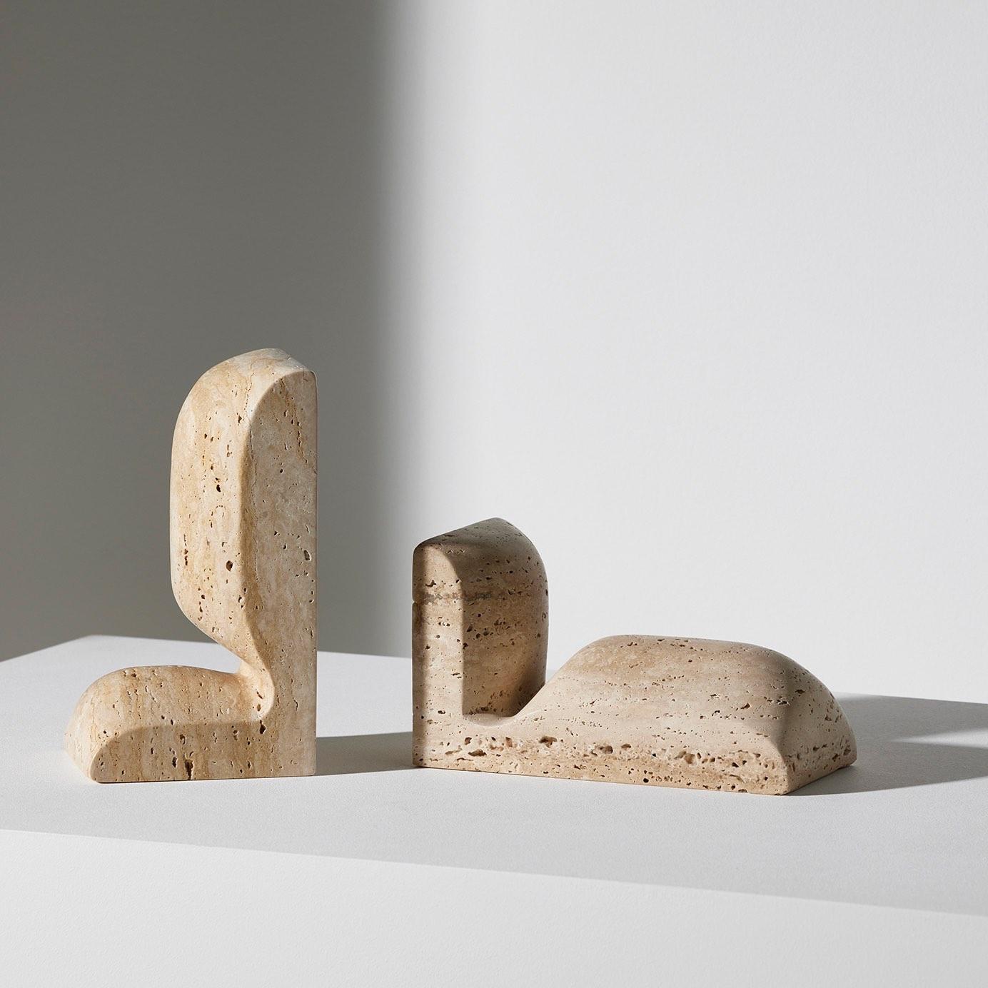 Marble 'Slo' Book Ends by Christophe Delcourt by Collection Particulière 1