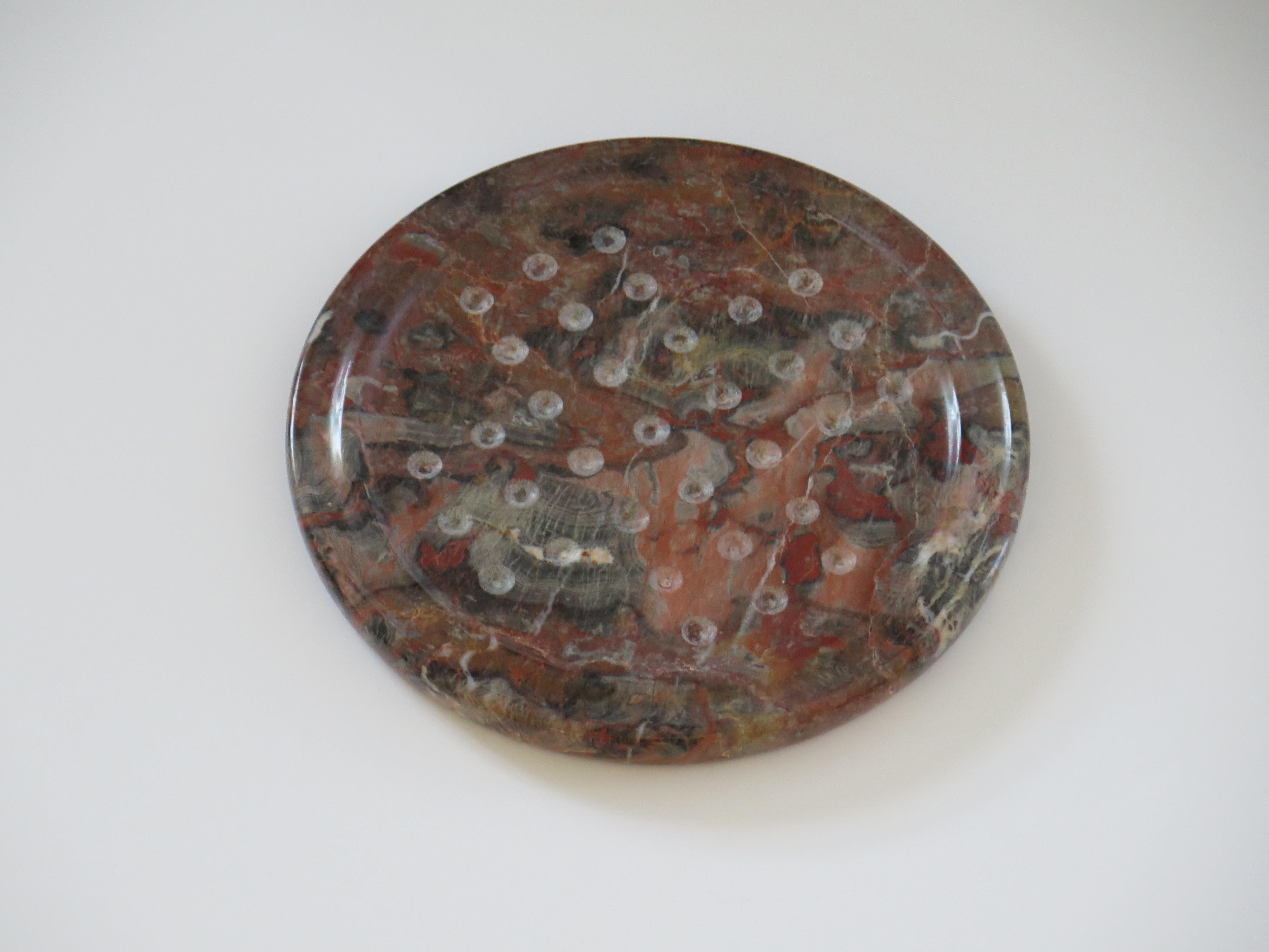 Marble Solitaire Board Game Natural Stone Board & 33 Agate Marbles, circa 1930s 1