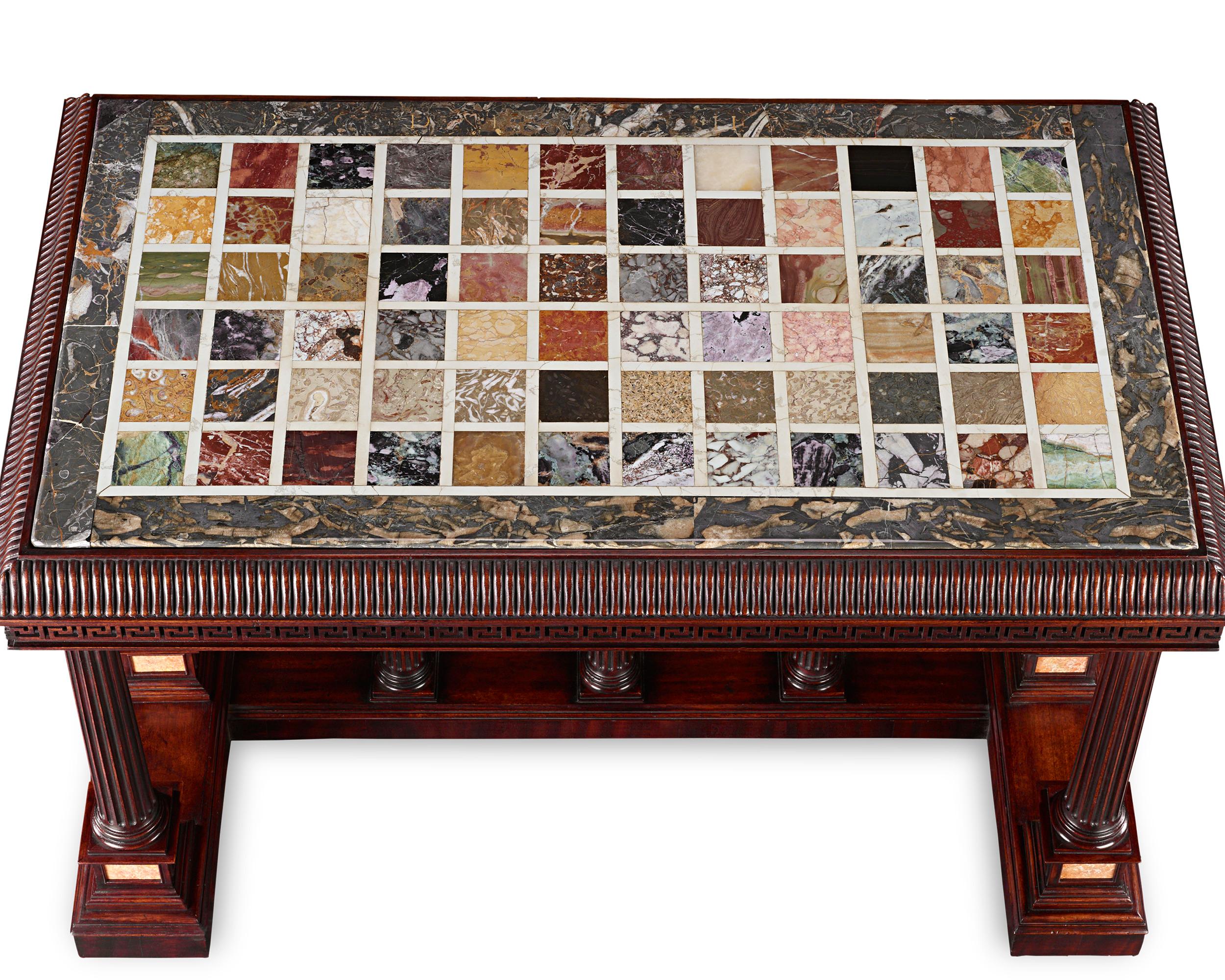 Marble Specimen Console Tables For Sale at 1stDibs