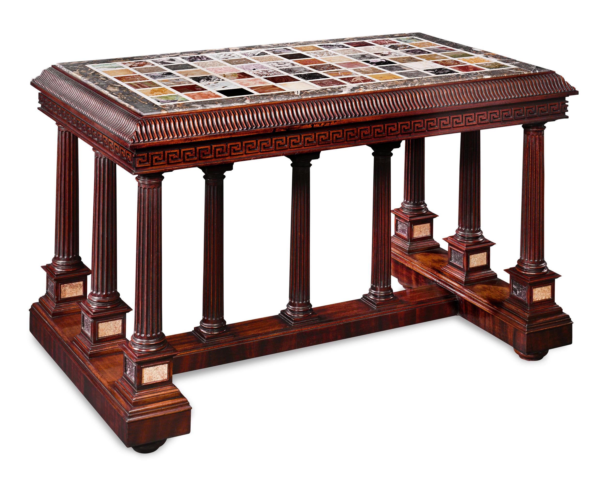 Marble Specimen Console Tables For Sale at 1stDibs