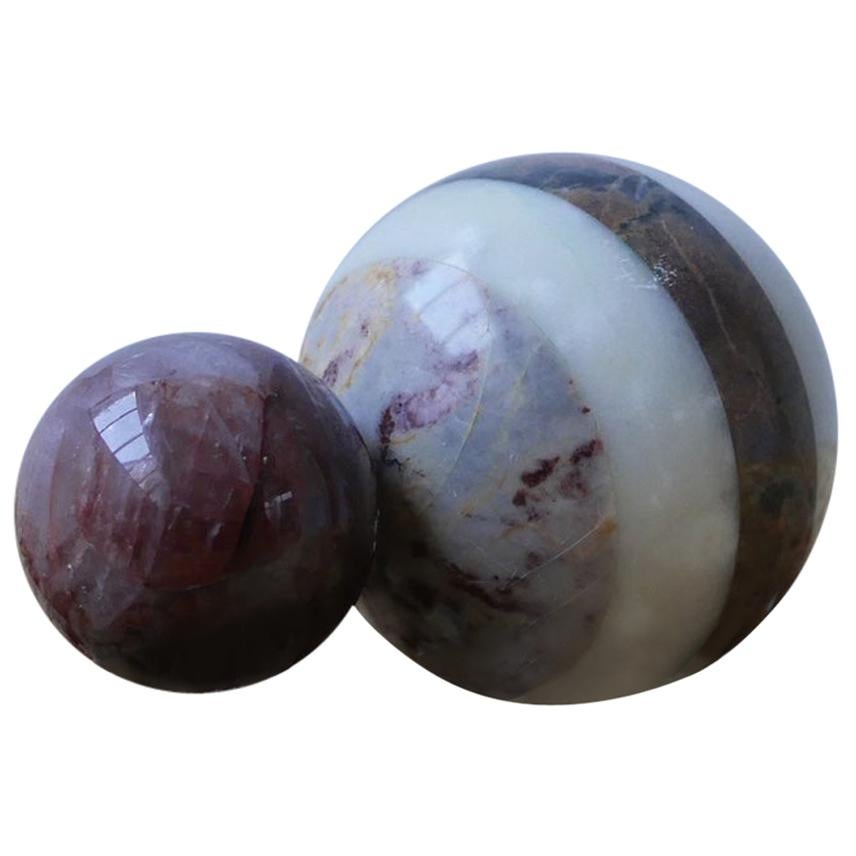 Balles décoratives spécimen de marbre