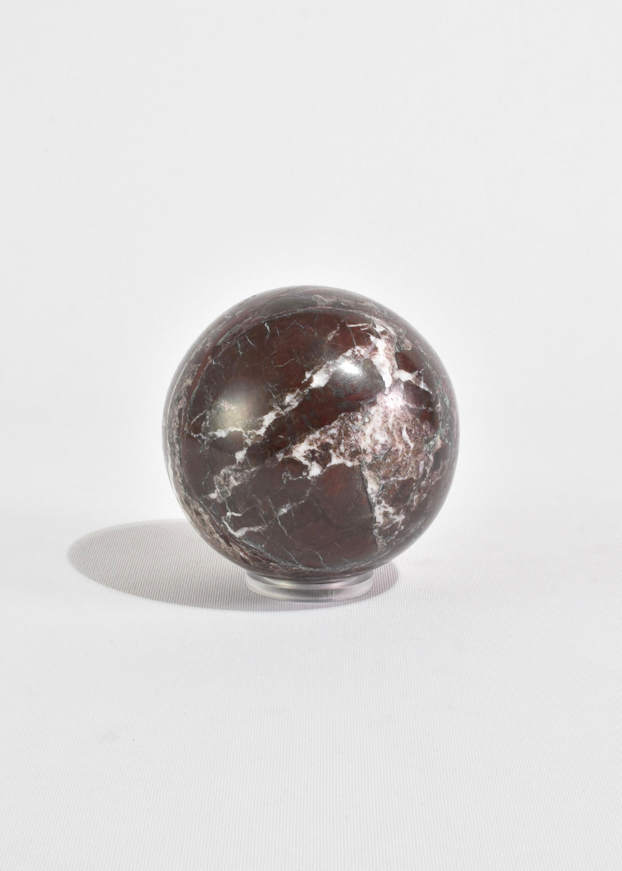 Marble Sphere Bookend In New Condition For Sale In Richmond, VA