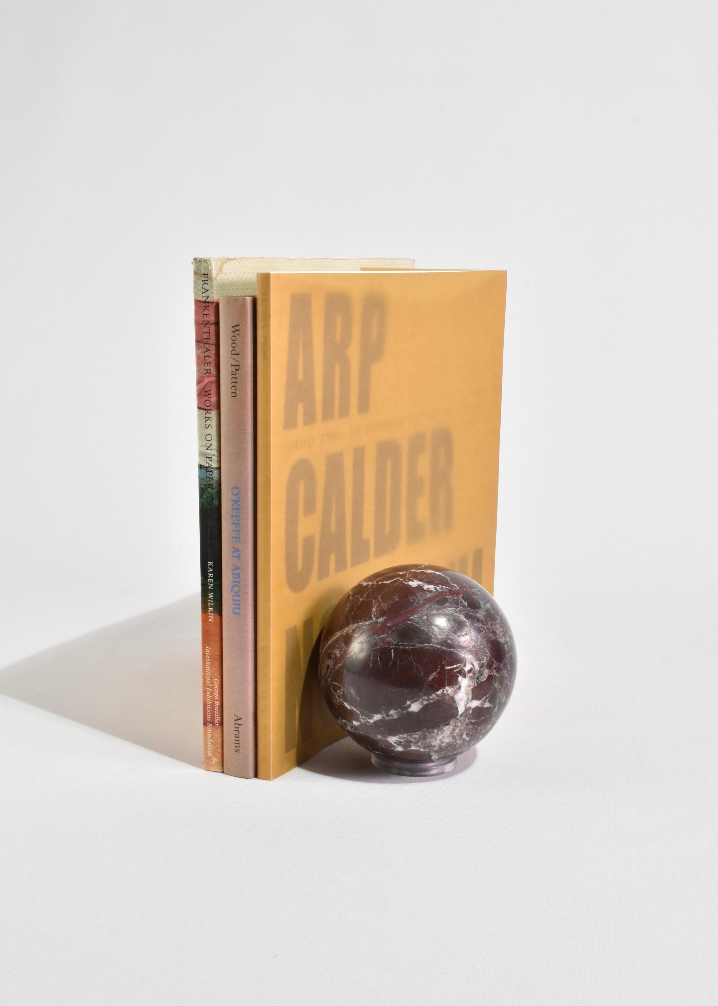 Marble Sphere Bookend For Sale 1