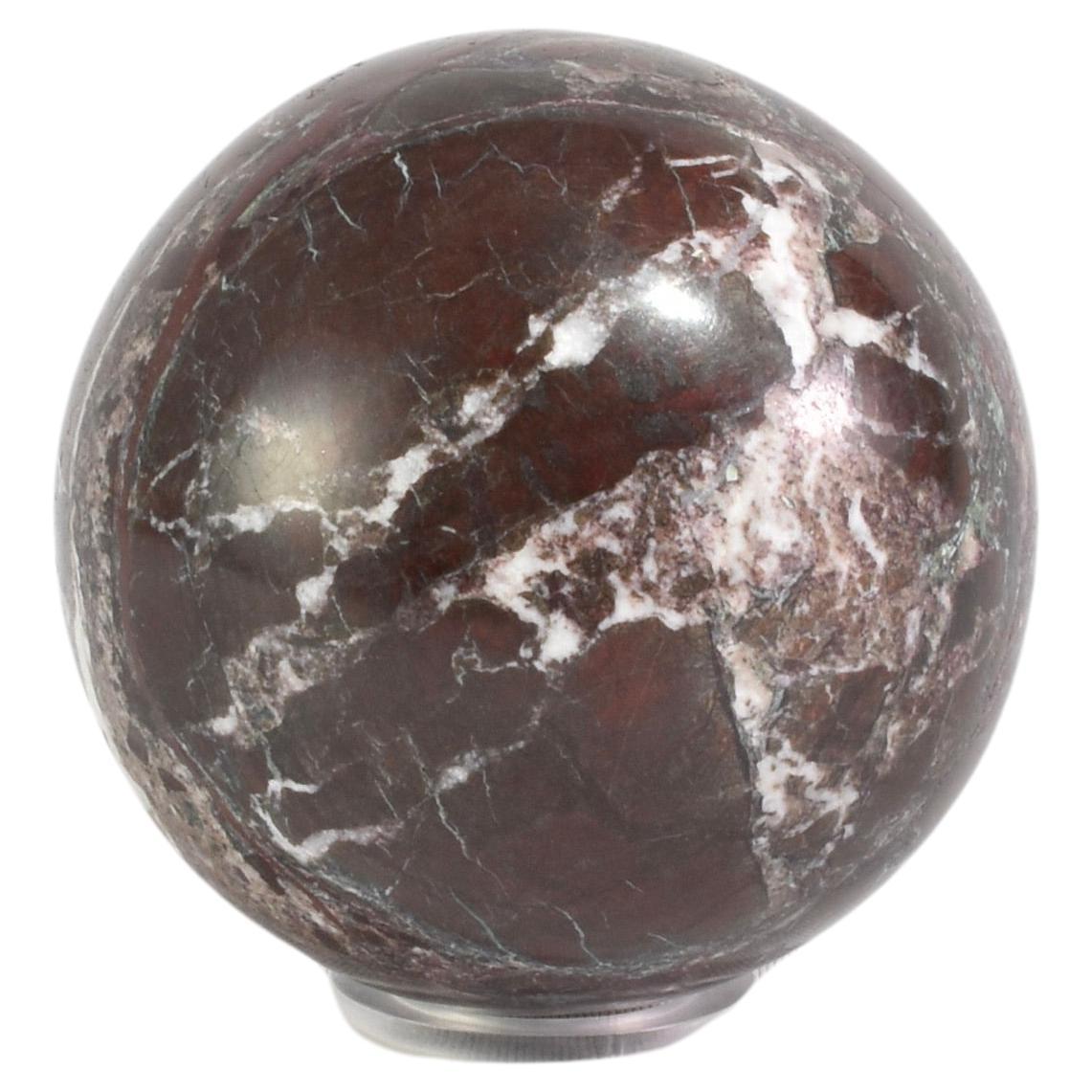 Marble Sphere Bookend For Sale