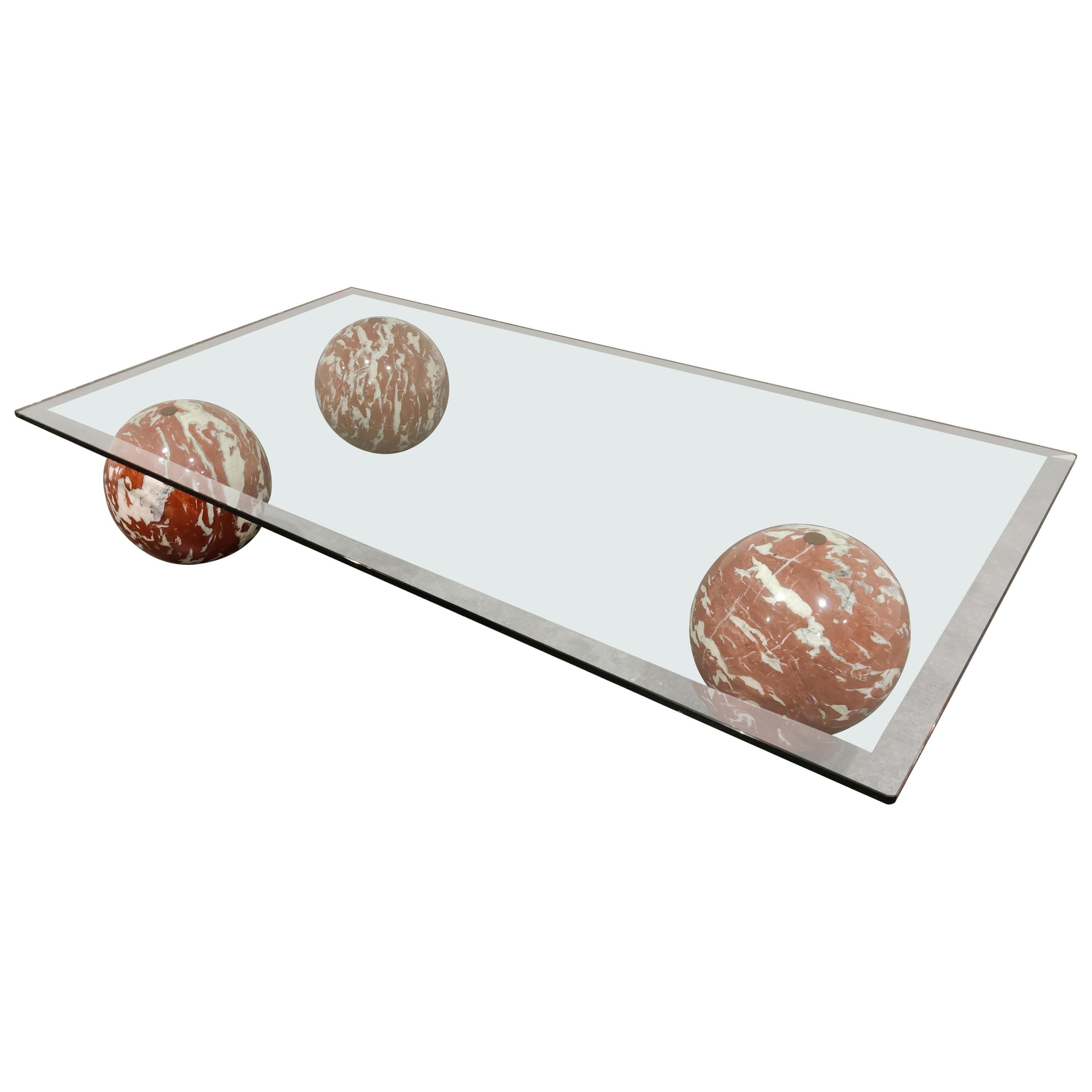 Marble Sphere Coffee Table by Cattelan, Italy, 1980s