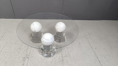 Marble sphere coffee table by Roche Bobois, 1980s