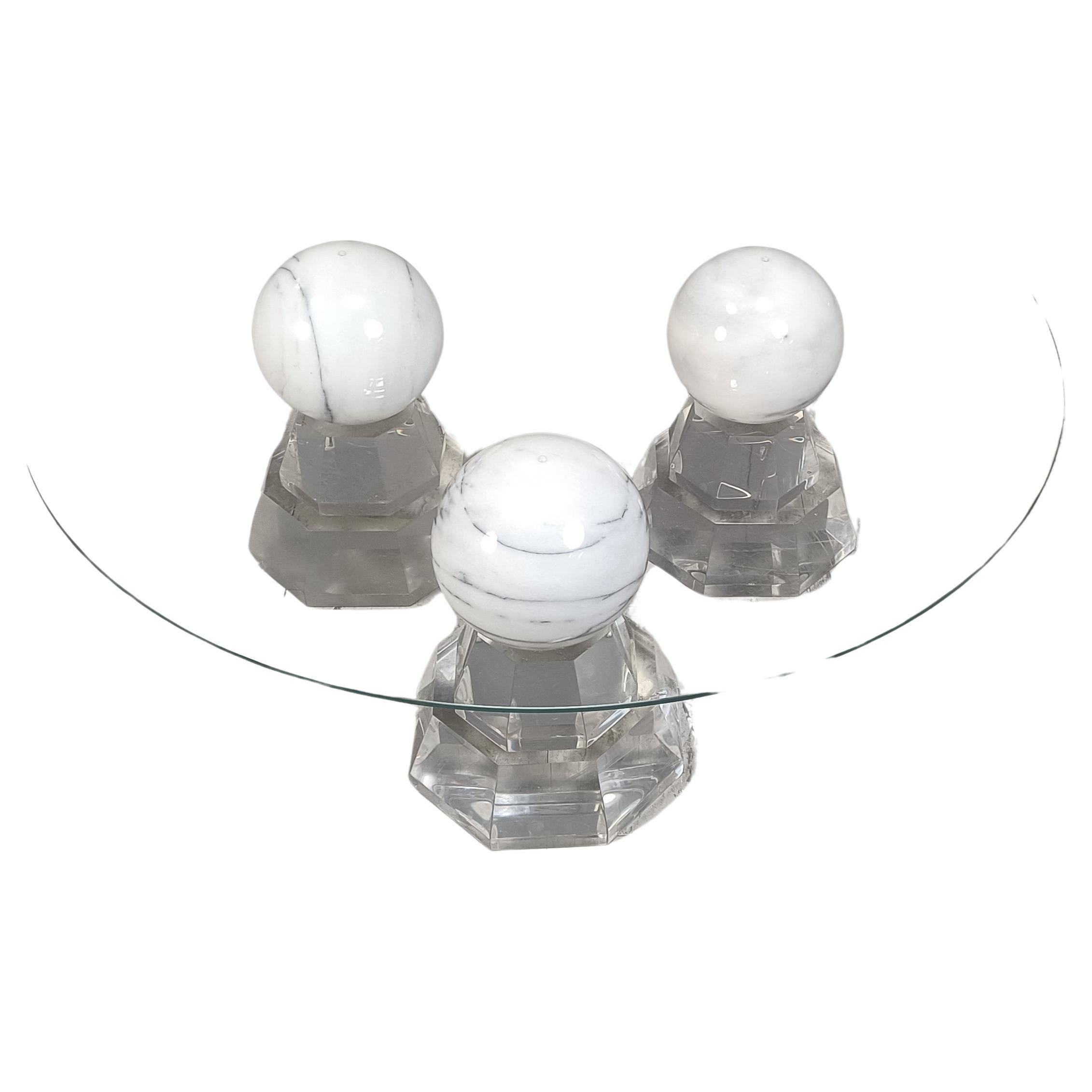 Table basse sphérique de Roche Bobois, années 1980