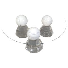 Marble sphere coffee table by Roche Bobois, 1980s Marble sphere coffee table by Roche Bobois, 1980s