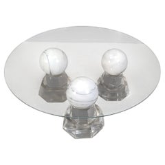 Marble sphere coffee table by Roche Bobois, 1980s