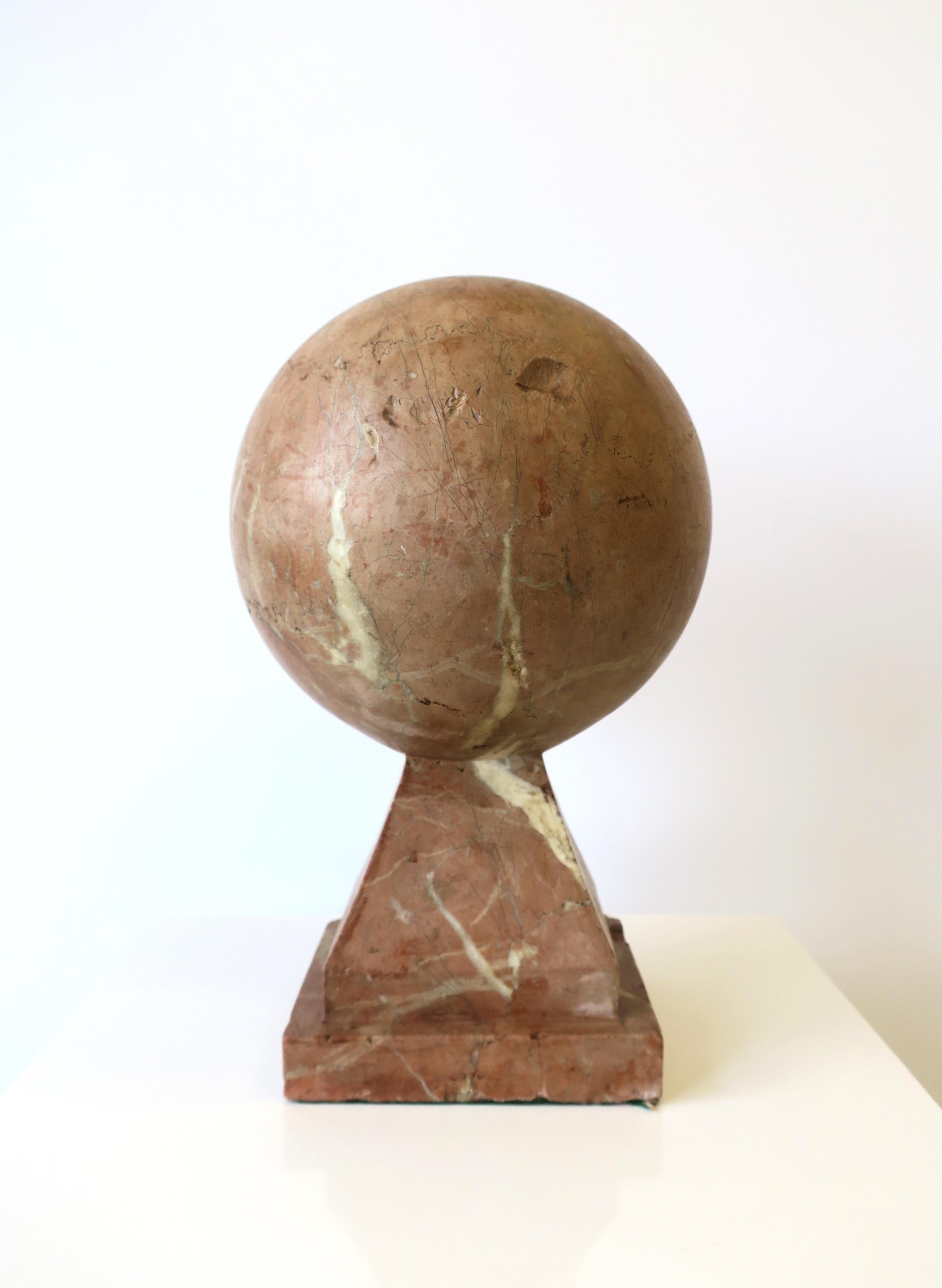 Art Deco Modern Marble Sphere Sculpture For Sale 10