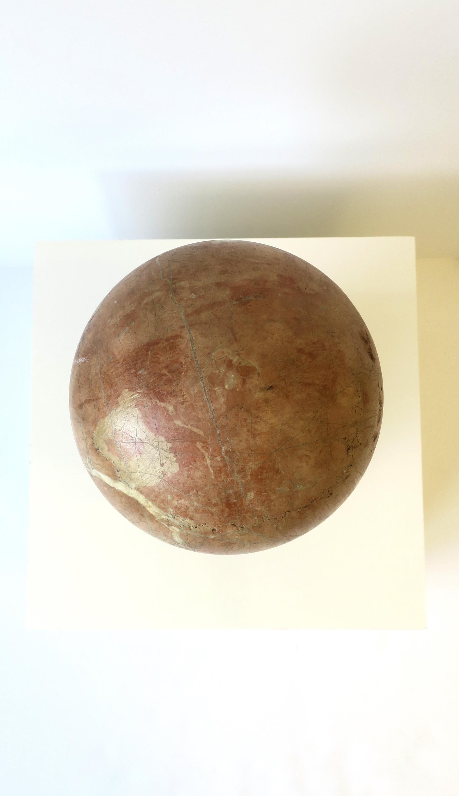Art Deco Modern Marble Sphere Sculpture For Sale 13