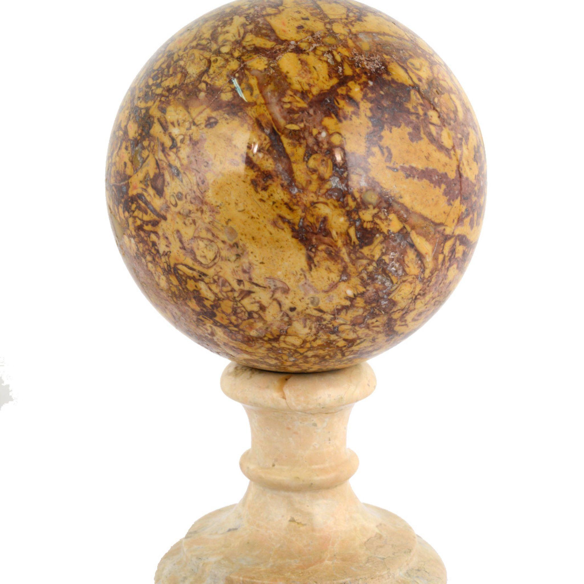 Italian Galileo marble sphere paperweight For Sale