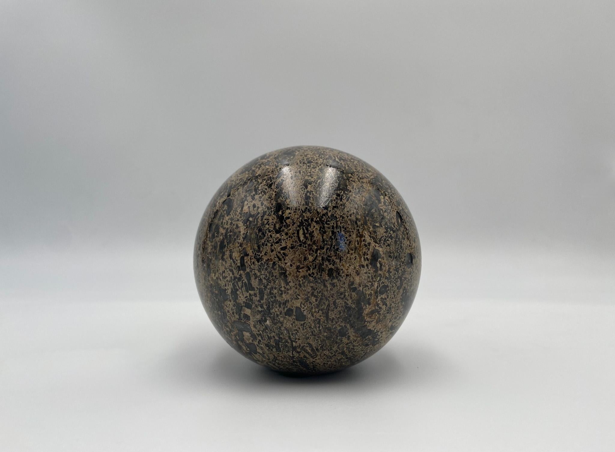 Marble Sphere Paperweight / Sculpture, 1980's  4