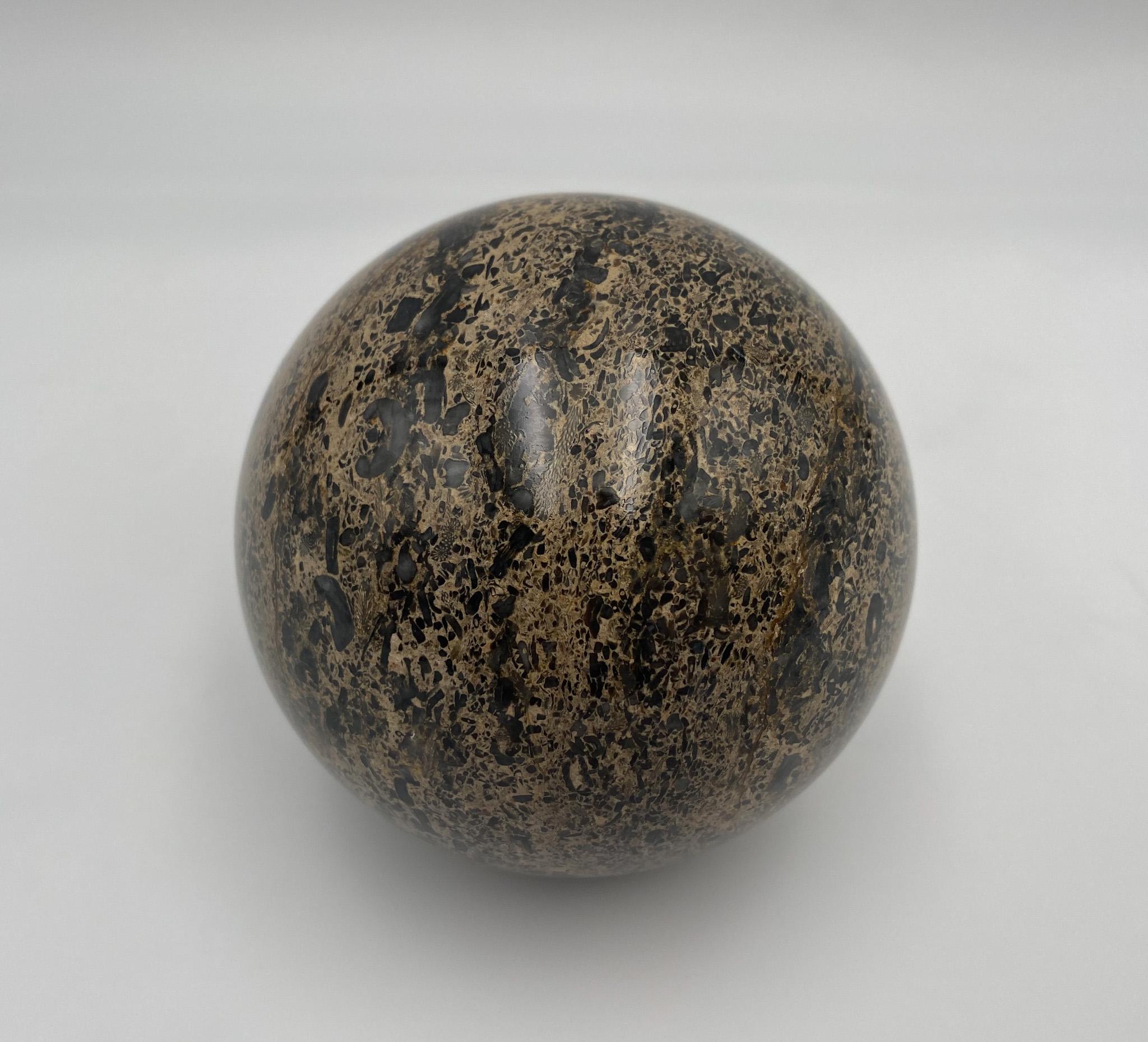 Marble Sphere Paperweight / Sculpture, 1980's  5