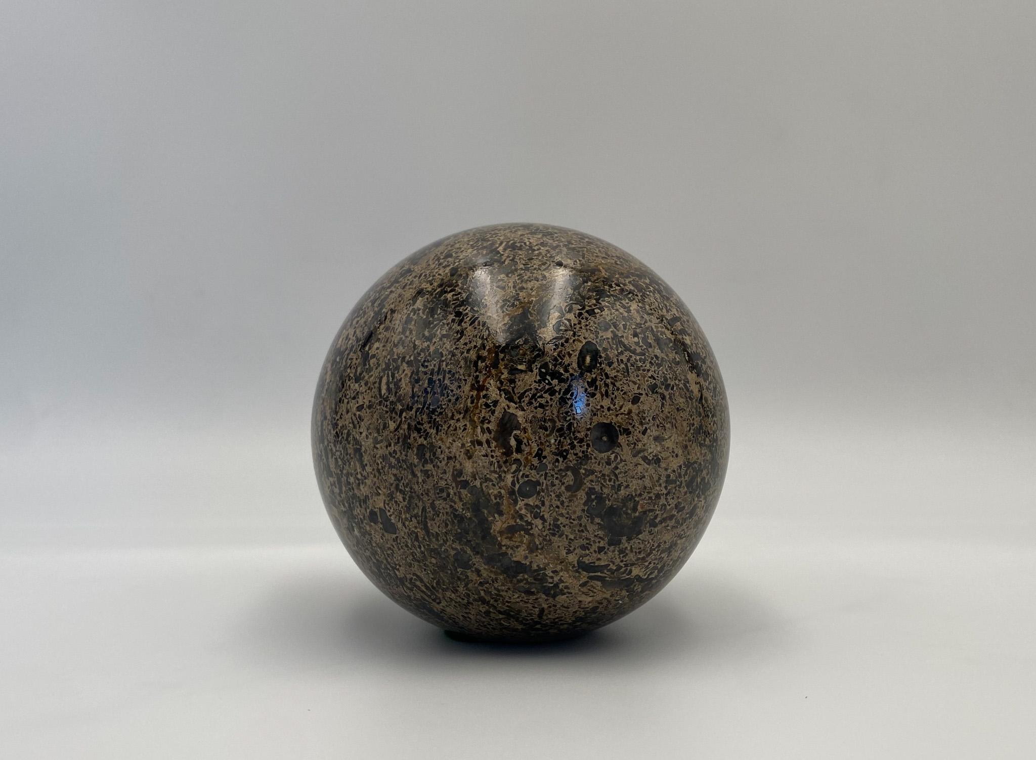Unknown Marble Sphere Paperweight / Sculpture, 1980's 