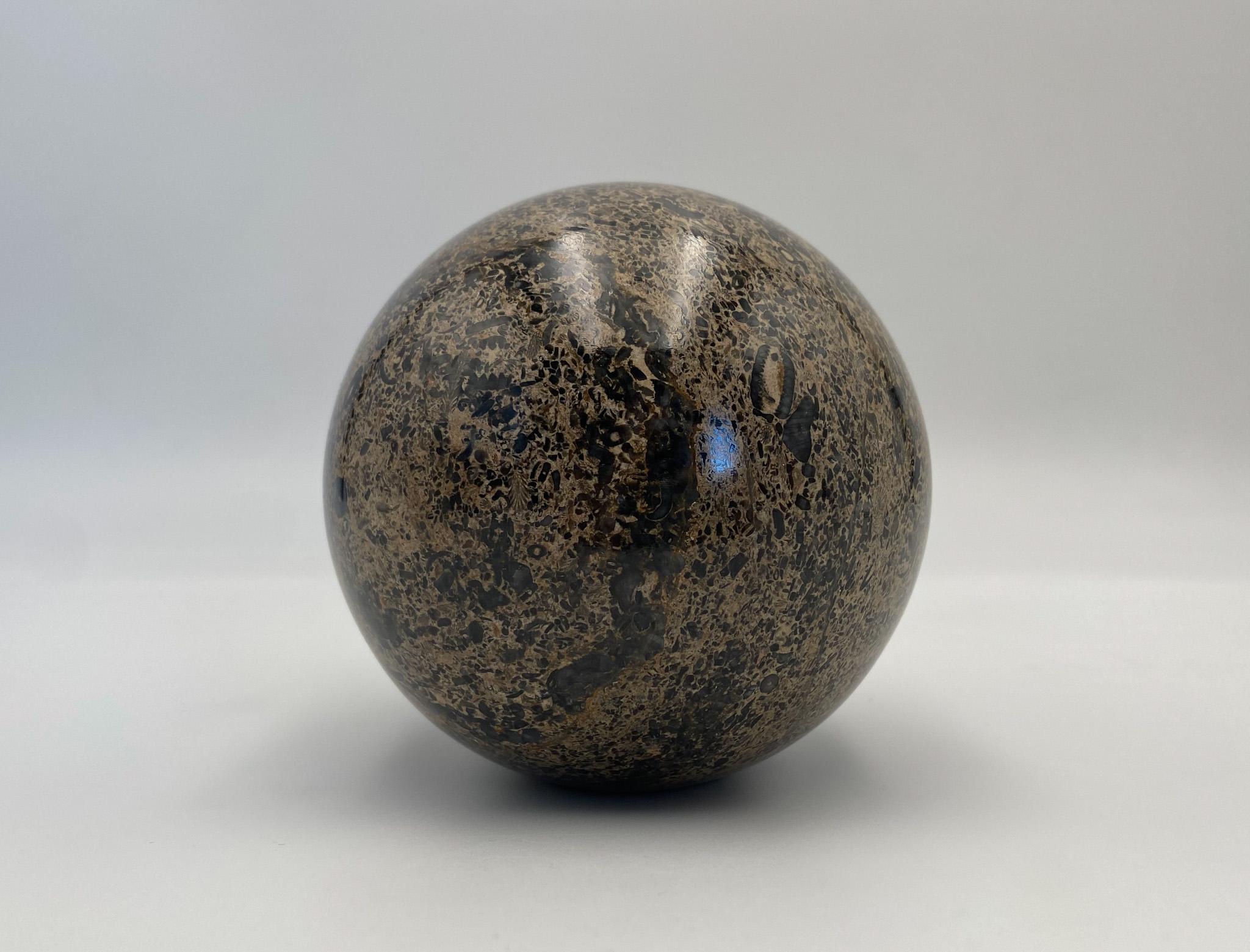 Marble Sphere Paperweight / Sculpture, 1980's  In Good Condition In Costa Mesa, CA