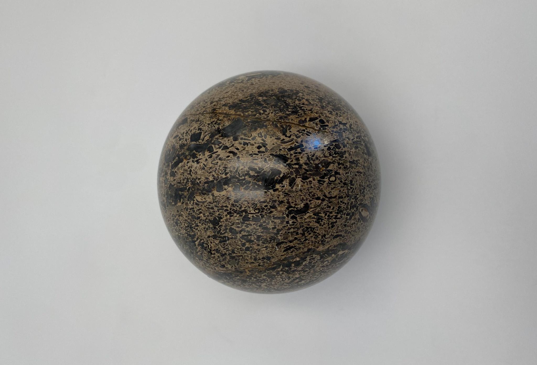Stone Marble Sphere Paperweight / Sculpture, 1980's 