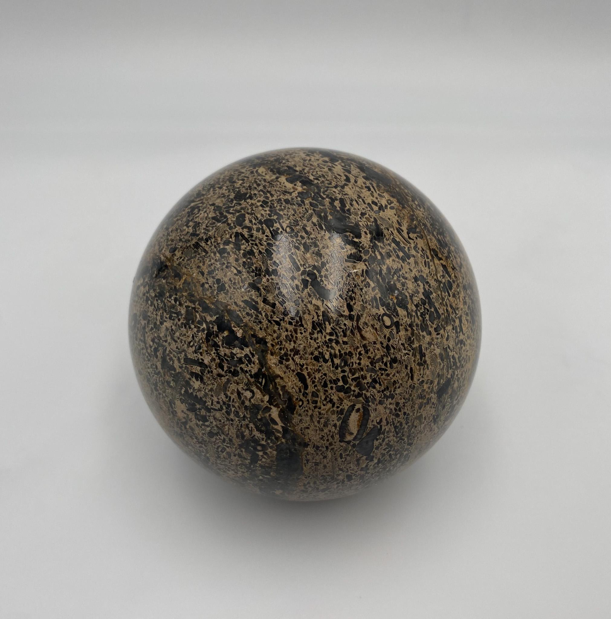 Marble Sphere Paperweight / Sculpture, 1980's  1