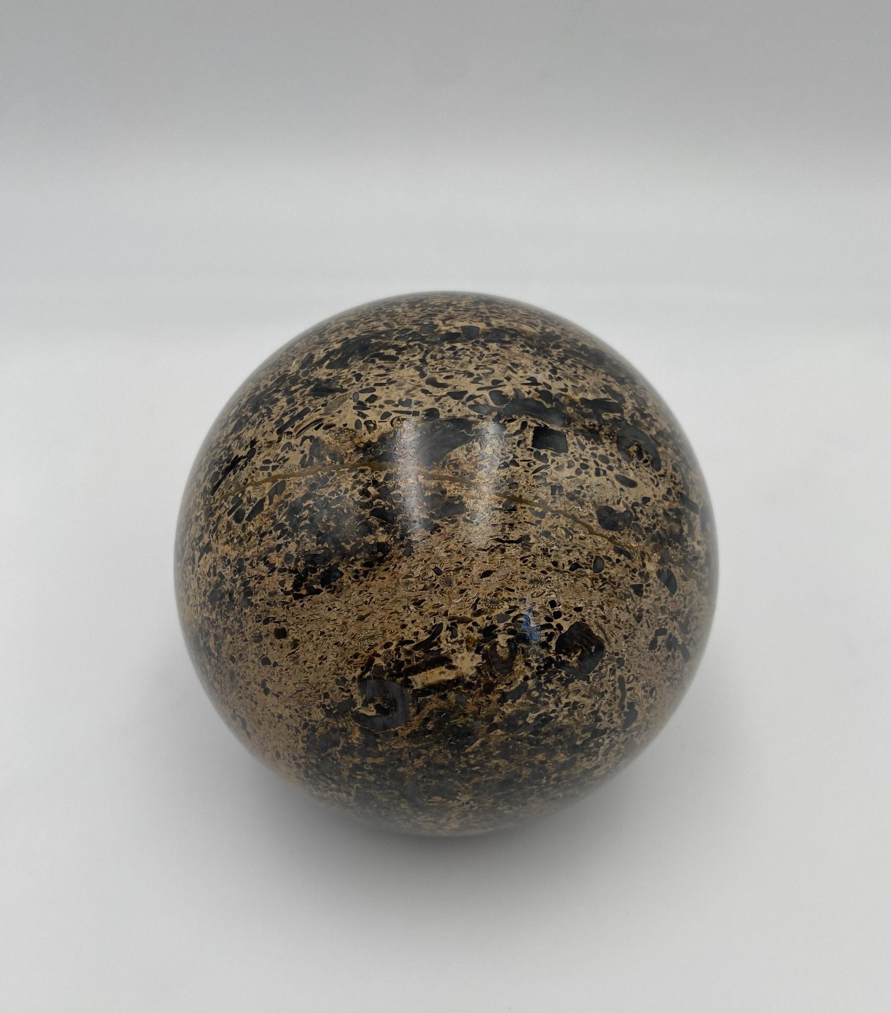 Marble Sphere Paperweight / Sculpture, 1980's  2