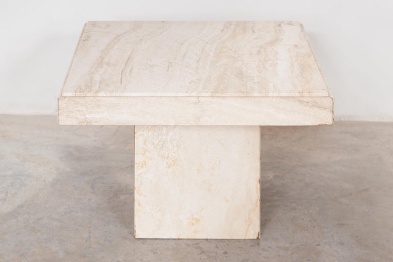 Mid-Century Modern Marble Square Coffee Table, Italy For Sale