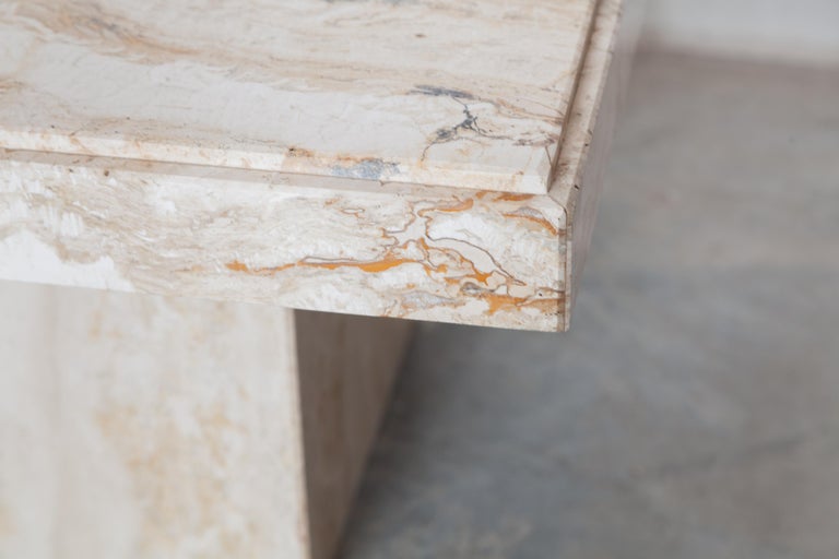 Late 20th Century Marble Square Coffee Table, Italy For Sale